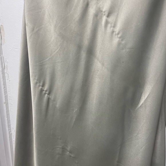 Show Me Your Mumu Verona Cowl Dress in Moss Green Luxe Satin - Picture 11 of 12